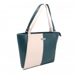 Beau Design Stylish  Green Color Imported PU Leather Tote Handbag With For Women's/Ladies/Girls